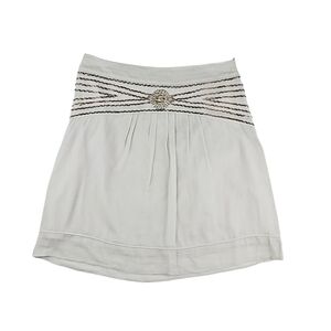 Gold Beaded Vintage Cream Color Skirt